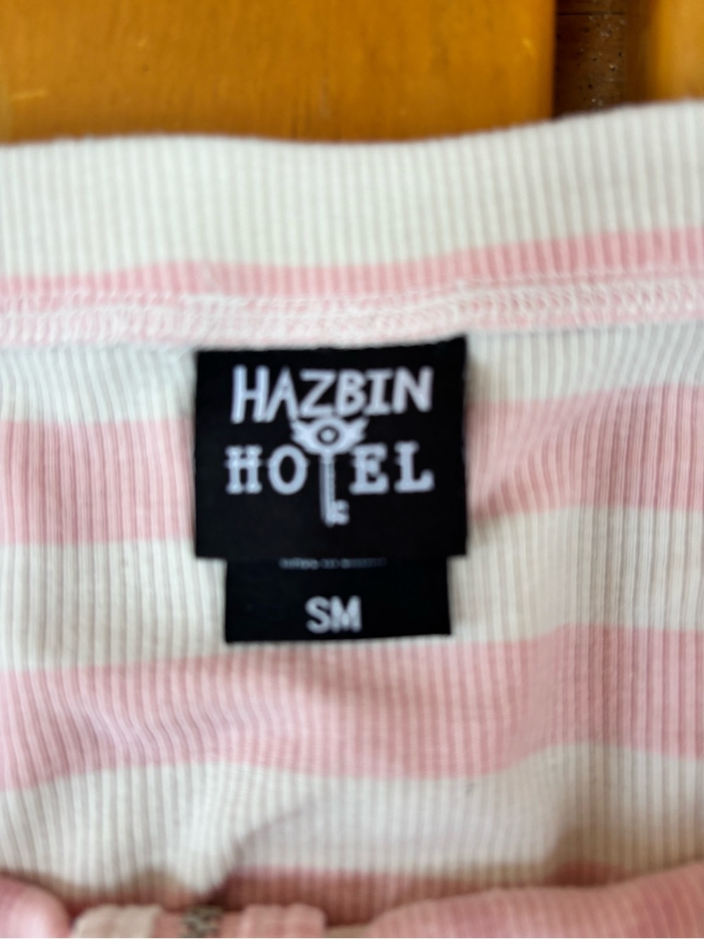 Hot Topic Hazbin Hotel Angel Dust Off-The-Shoulder Twofer Top Small - Picture 8 of 9